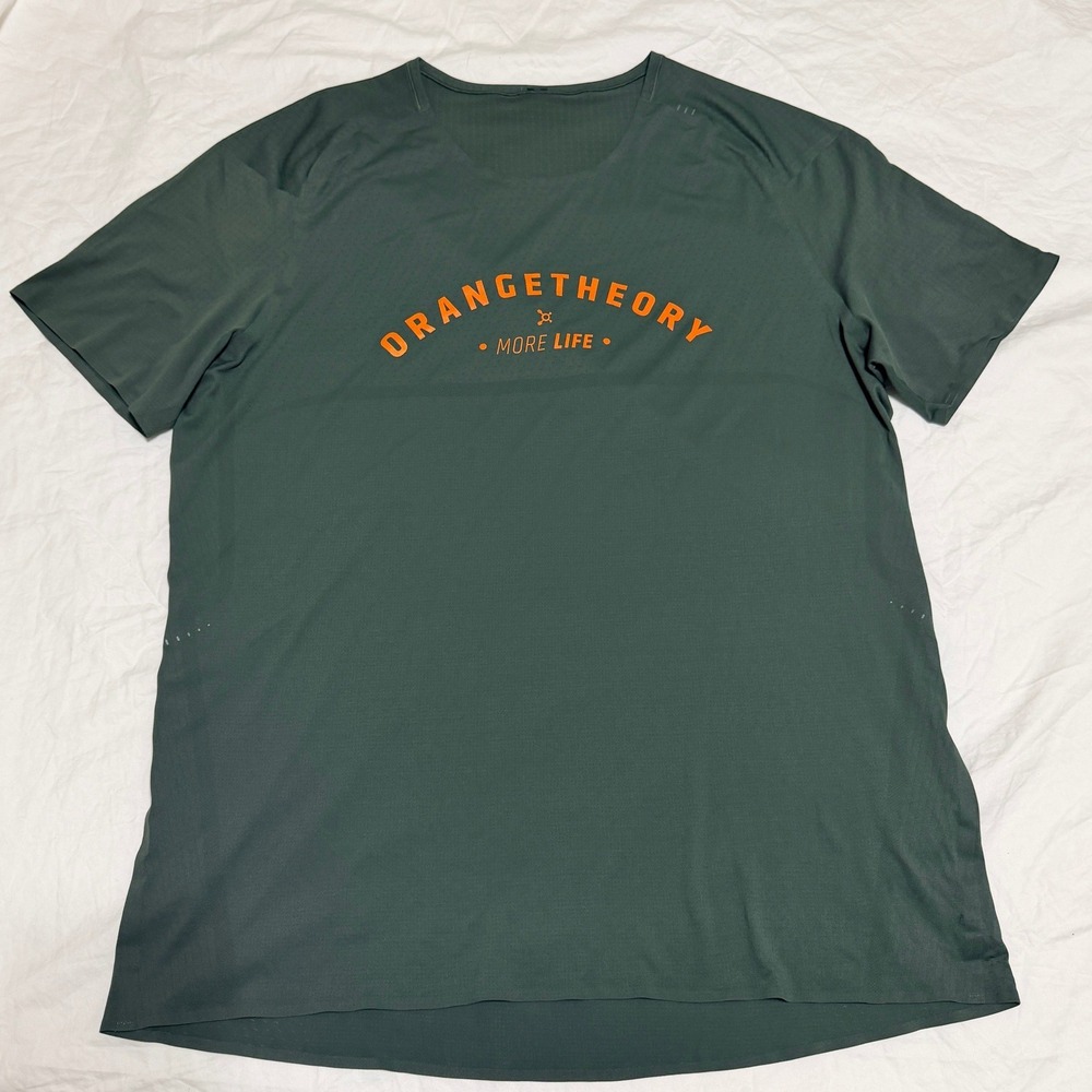 Lululemon Orange Theory Short Sleeve T-Shirt Green Size Large Gym Training